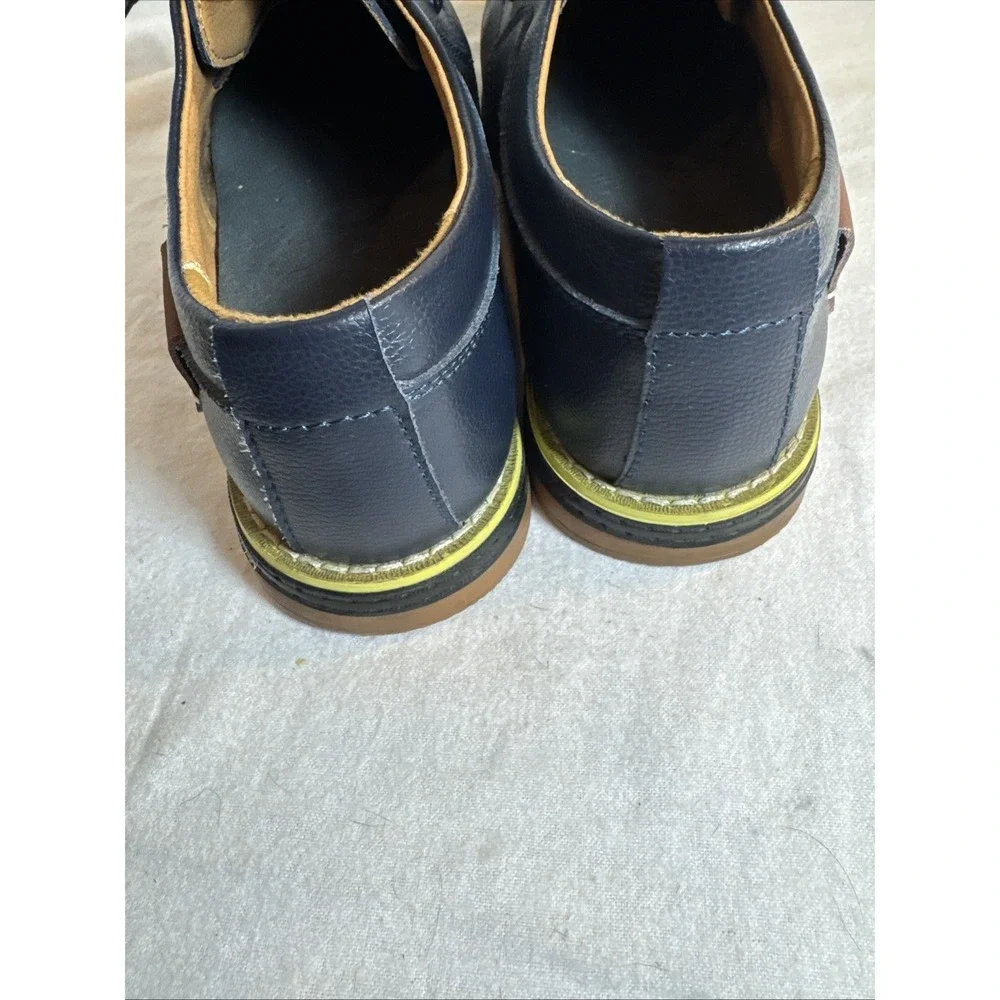 Leather Dress Shoes Lace Up Zero Gravity Cody‎ James Insoles Men's 10.5 Dk Blue